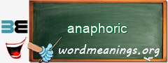 WordMeaning blackboard for anaphoric